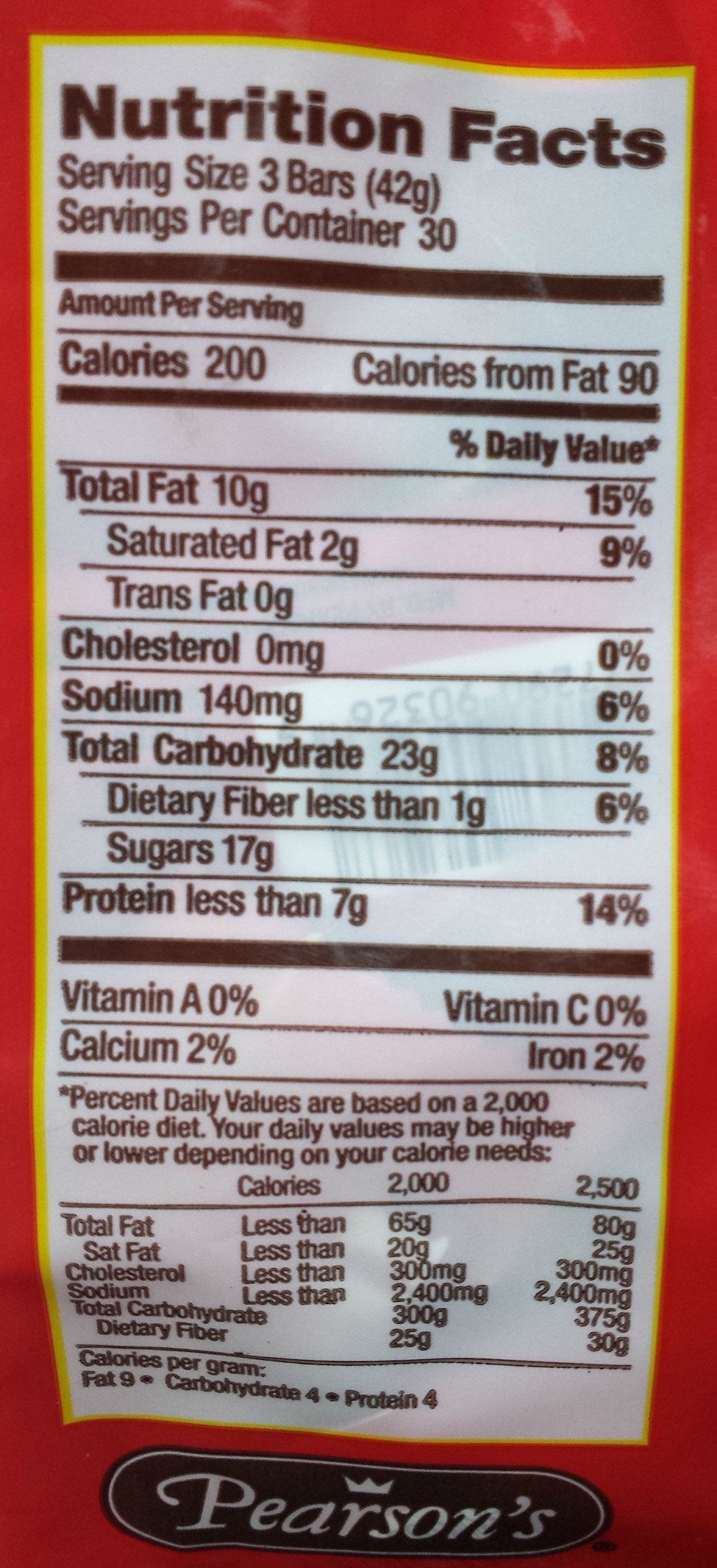 Pearson's Salted Nut Roll close-up reveals crunchy salty chewy texture