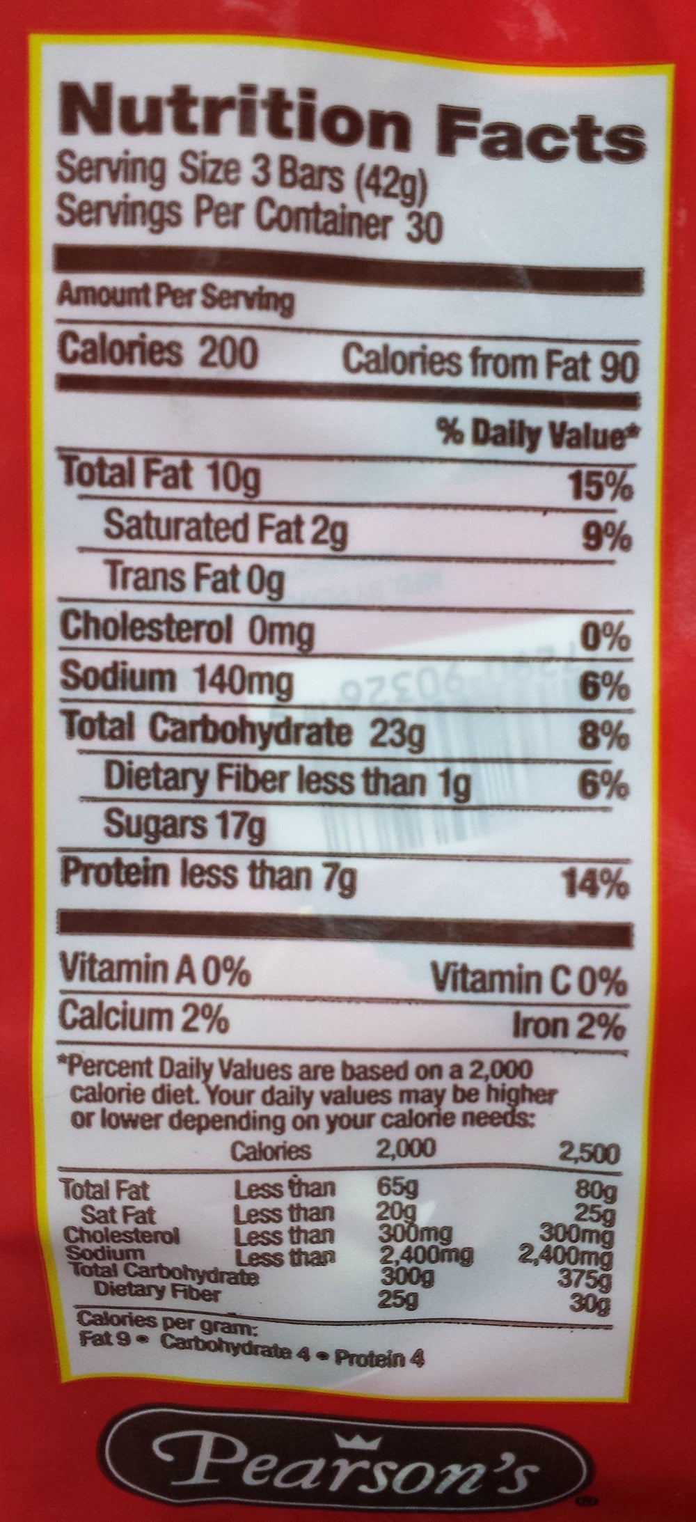 Pearson's Salted Nut Roll close-up reveals crunchy salty chewy texture