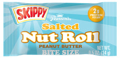 Pearson's SKIPPY bars showing crunchy roasted peanuts and caramel center