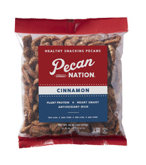 Pecan Nation Cinnamon Roasted Georgia Pecans 16oz – close-up of glossy, crunchy nuts for snacking
