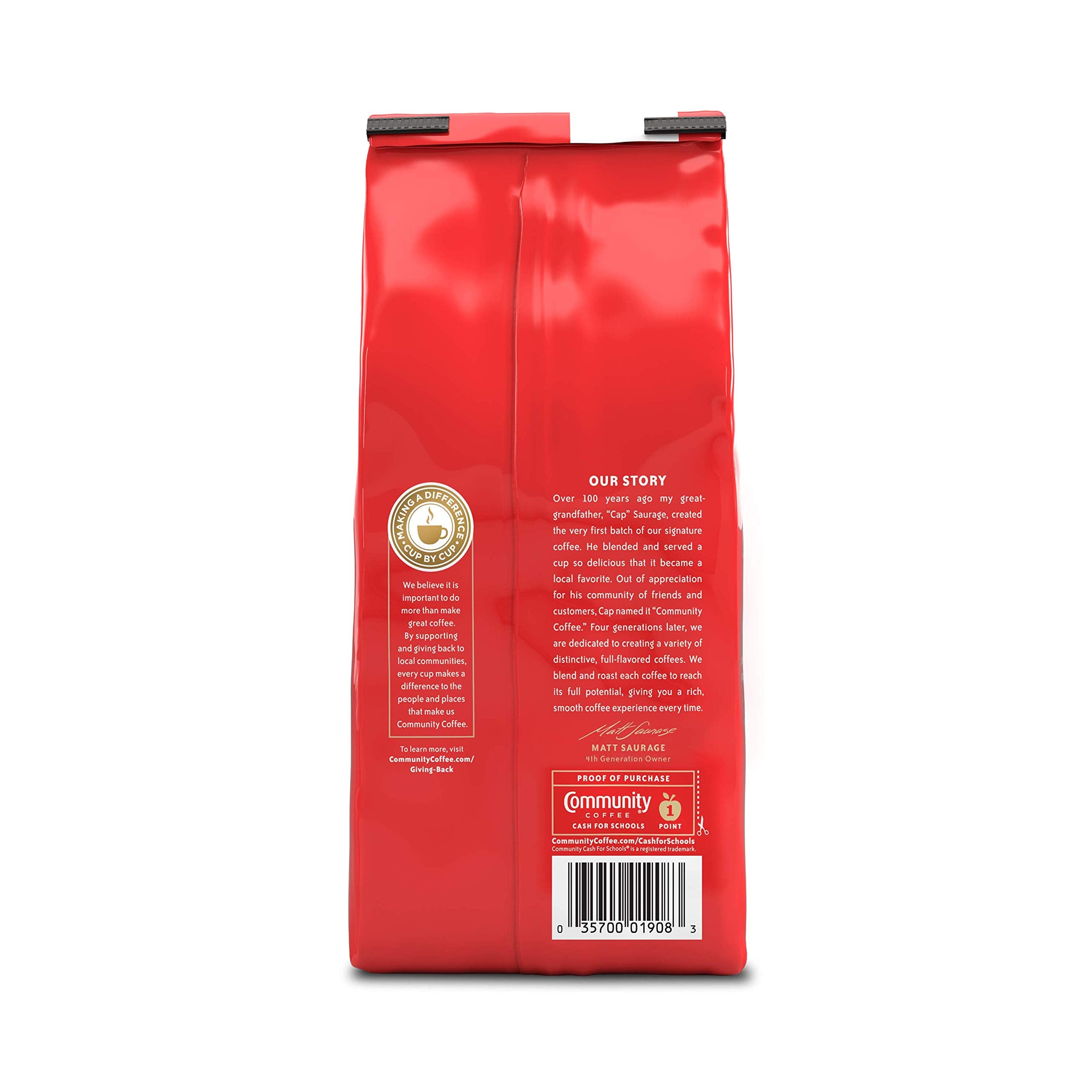Community Coffee pecan praline cup with inviting aroma for cozy mornings.