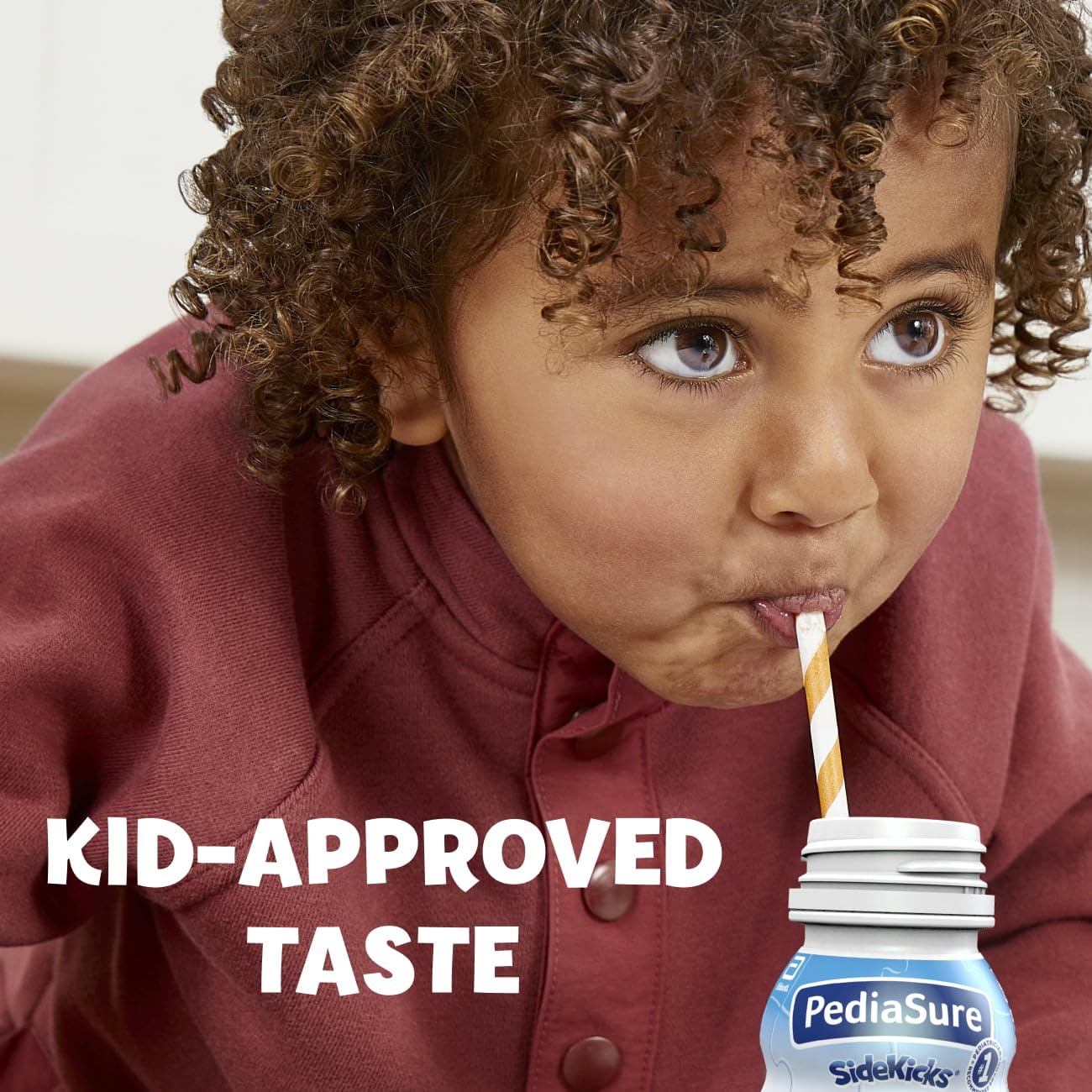 PediaSure SideKicks 10g protein image emphasizes daytime protein support for kids.