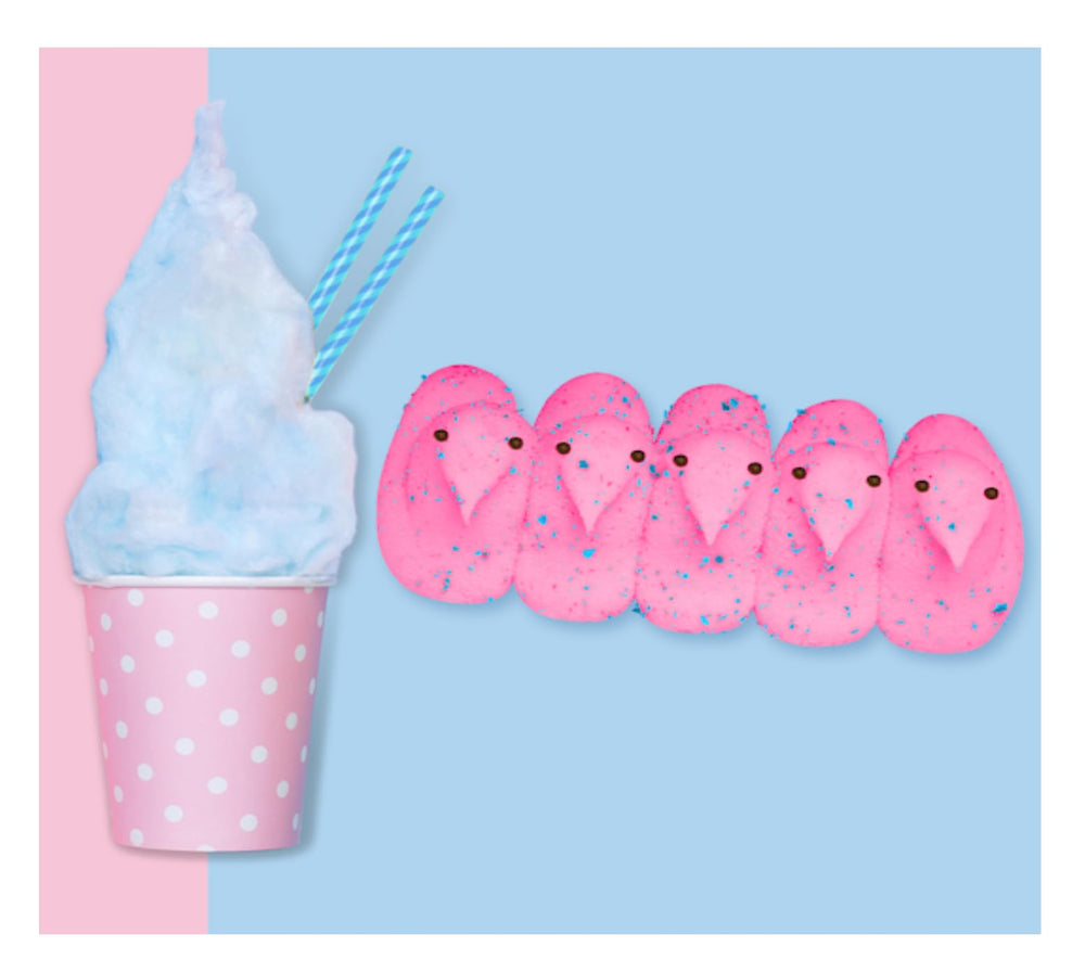 Peeps Chicks Cotton Candy flavor bite with fluffy sweetness for carnival vibes at home.