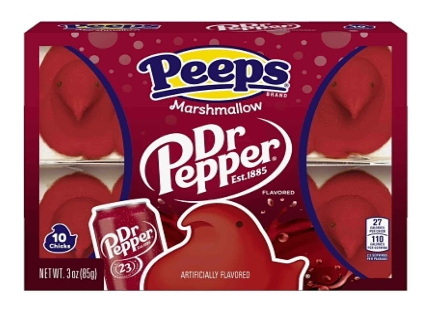 Peeps Chicks Cotton Candy flavor, melt-in-your-mouth sweetness for dessert plates.