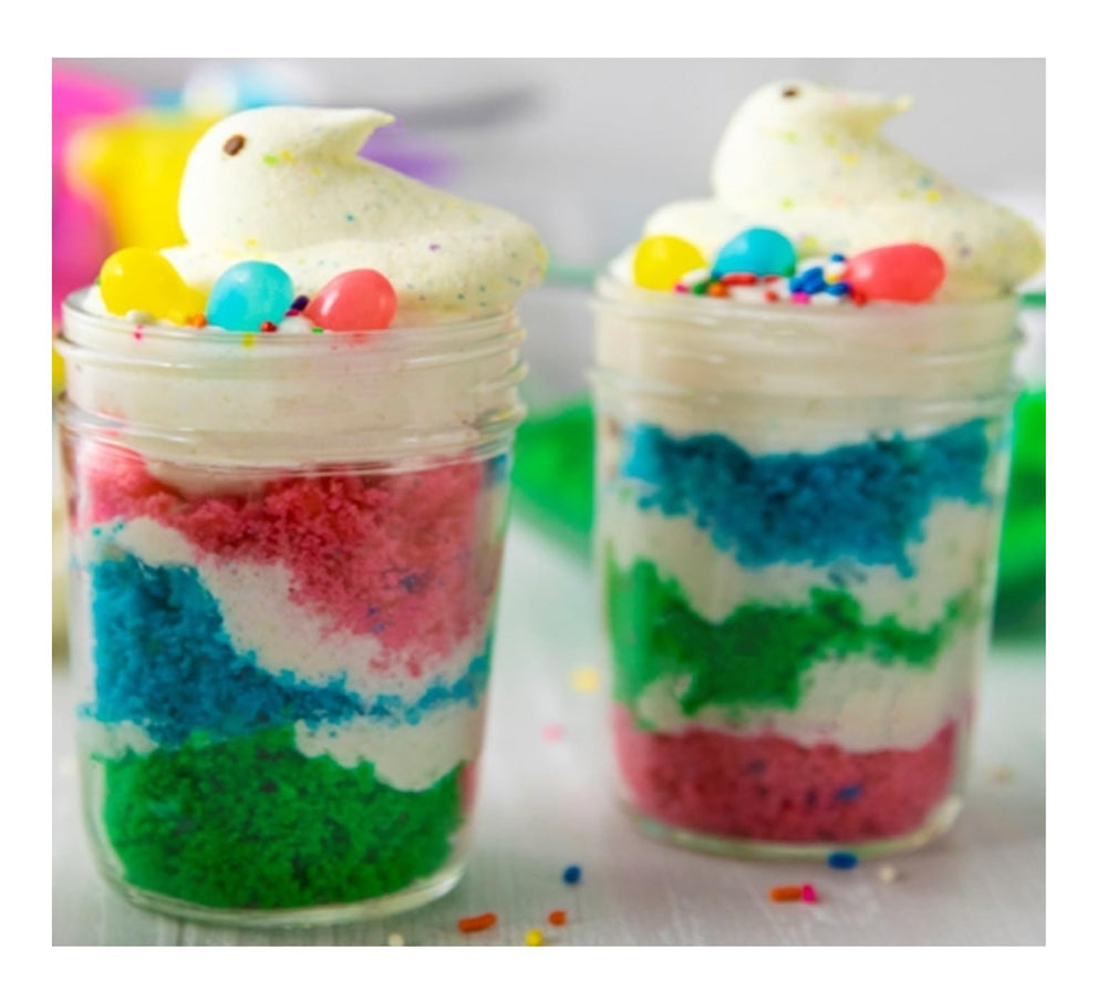 Peeps Chicks Party Cake flavor bite with festive specks for celebrations and dessert ideas.