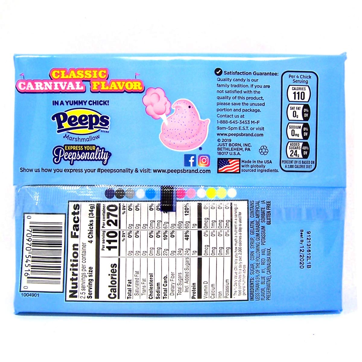 Peeps Easter Chicks close-up texture showing fluffy marshmallow detail.