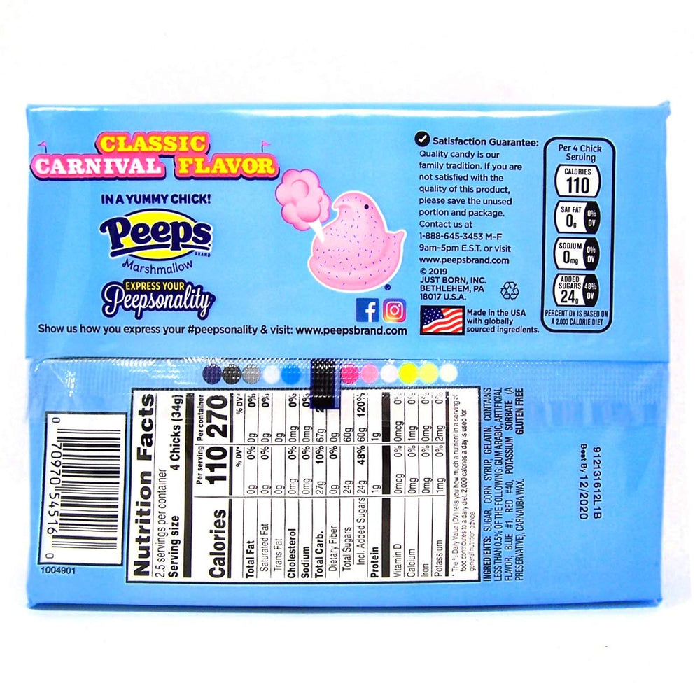 Peeps Easter Chicks close-up texture showing fluffy marshmallow detail.