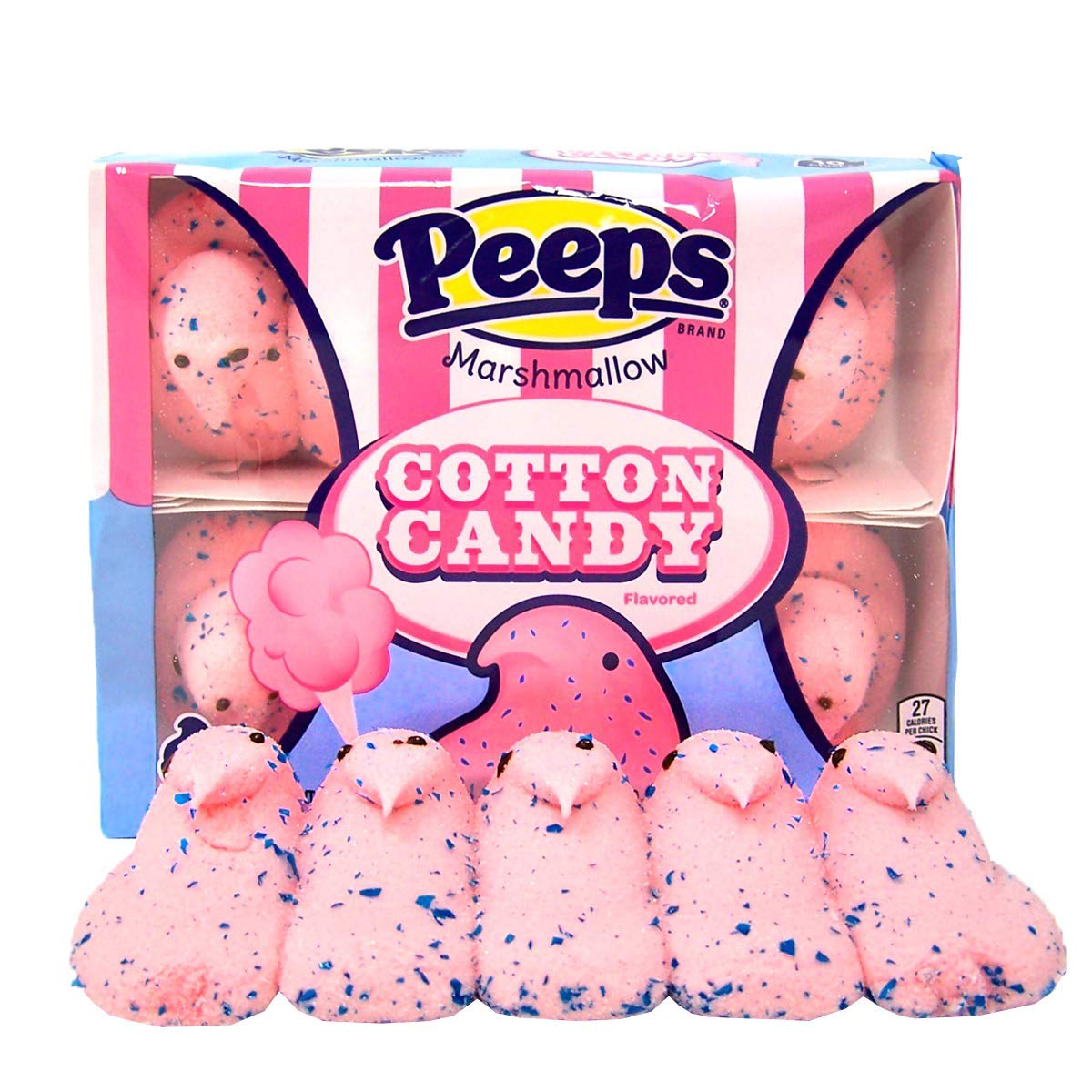 Peeps Easter Chicks pack shot showcasing cotton candy flavor for Easter baskets.