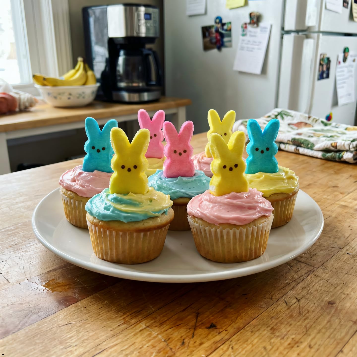 PEEPS marshmallow bunnies used as party favors for spring gatherings.