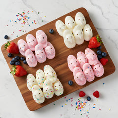 PEEPS Rice Krispies Treats marshmallow chicks add playful crunch to desserts.