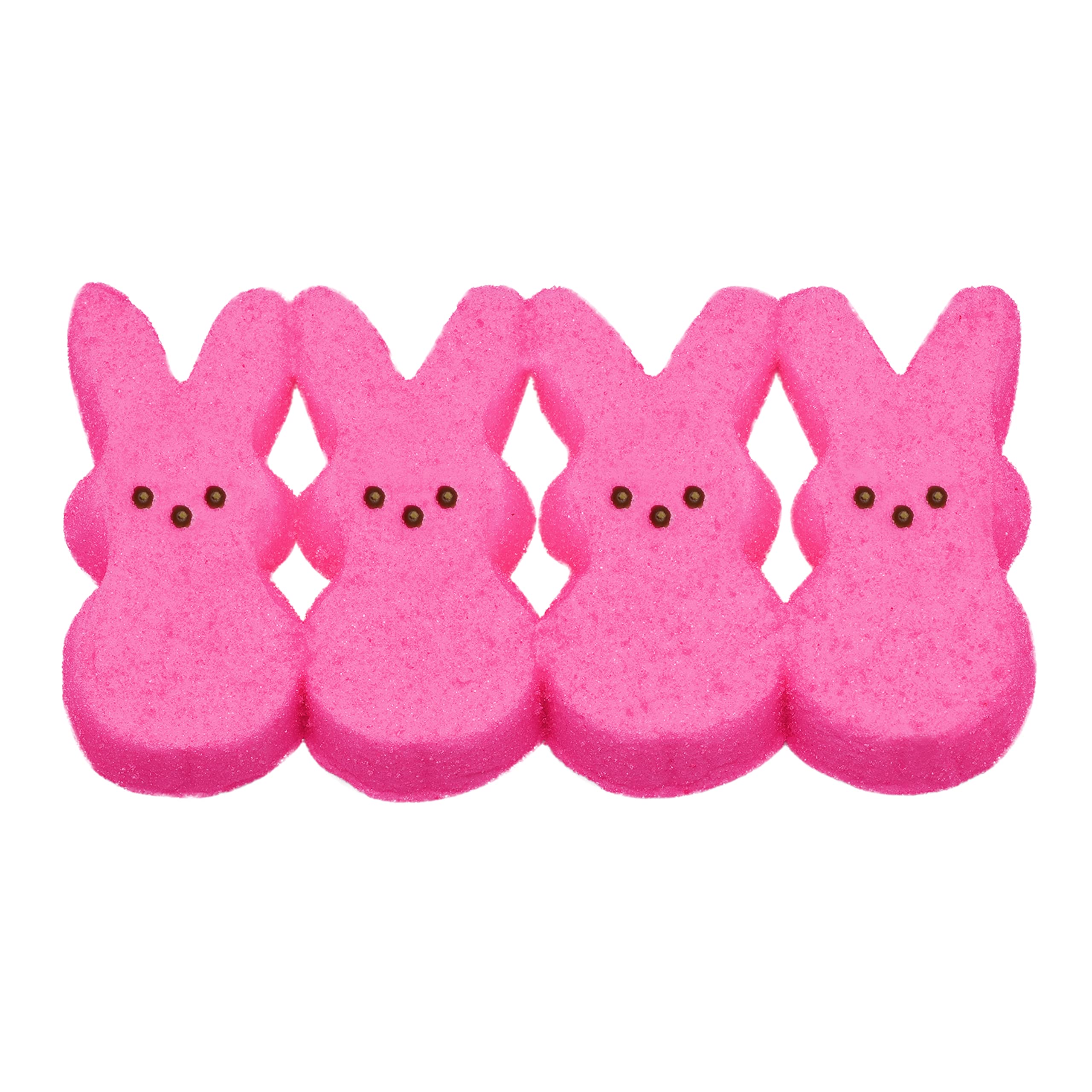 Closeup of Peeps pink bunny marshmallows highlighting fluffy texture and Easter charm.