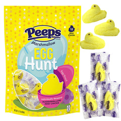 Peeps marshmallow egg hunt mini yellow chicks for Easter decorations and baskets.