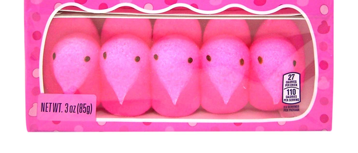 Peeps Pink Marshmallow Chicks Easter basket-friendly snack option.