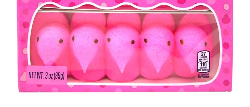 Peeps Pink Marshmallow Chicks Easter basket-friendly snack option.