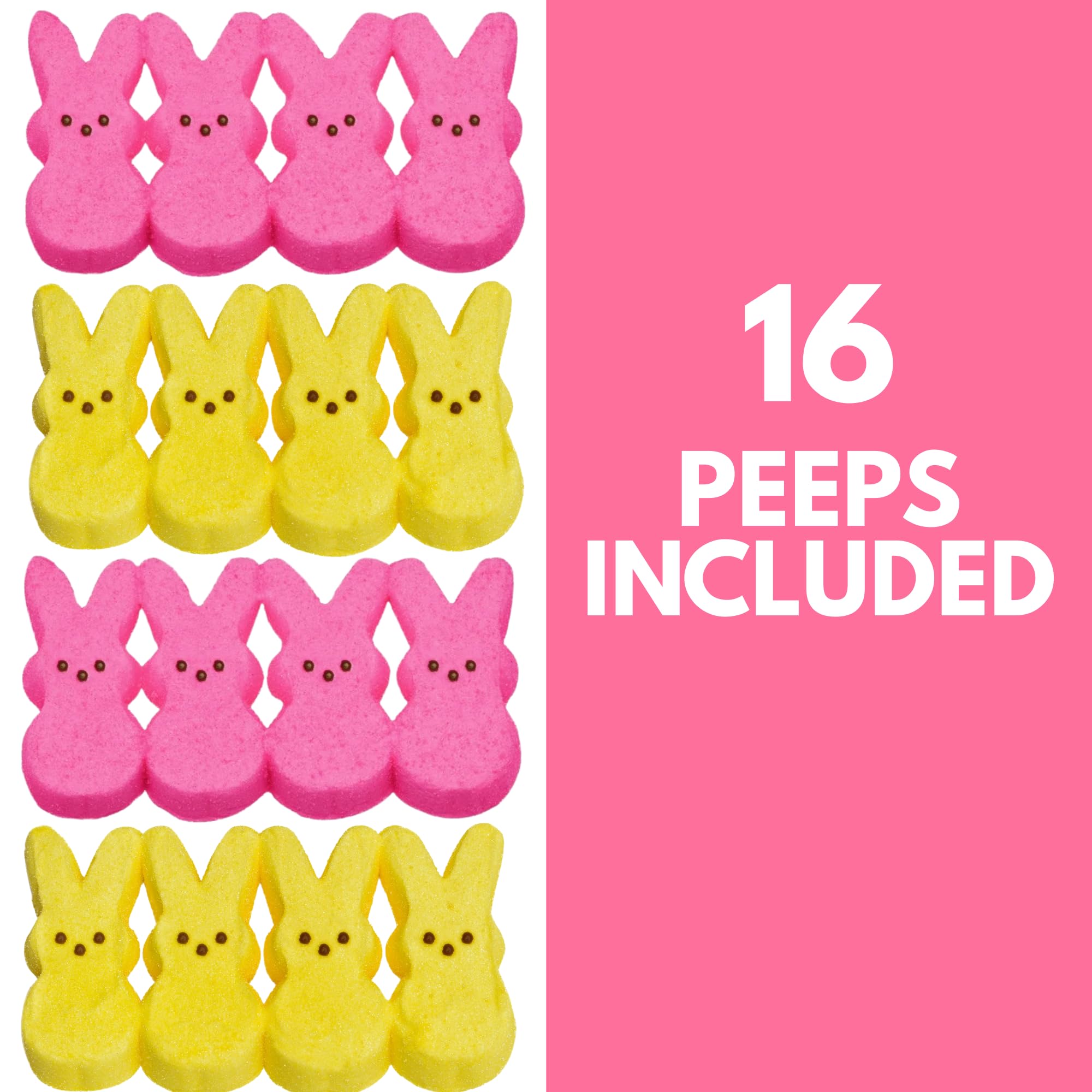 Peeps two-pack eight pieces each, ready for sharing at celebrations.