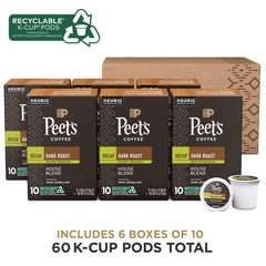 Peet's Arabica K-Cup coffee pods brew a rich, inviting cup.