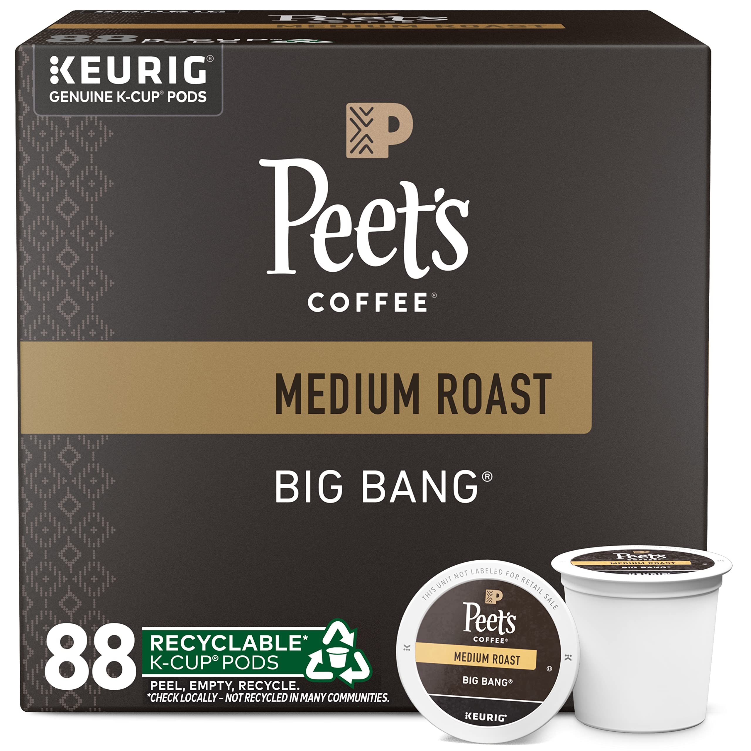 Peet's Big Bang four-box set with 88 K-Cups, ideal for weekly mornings.