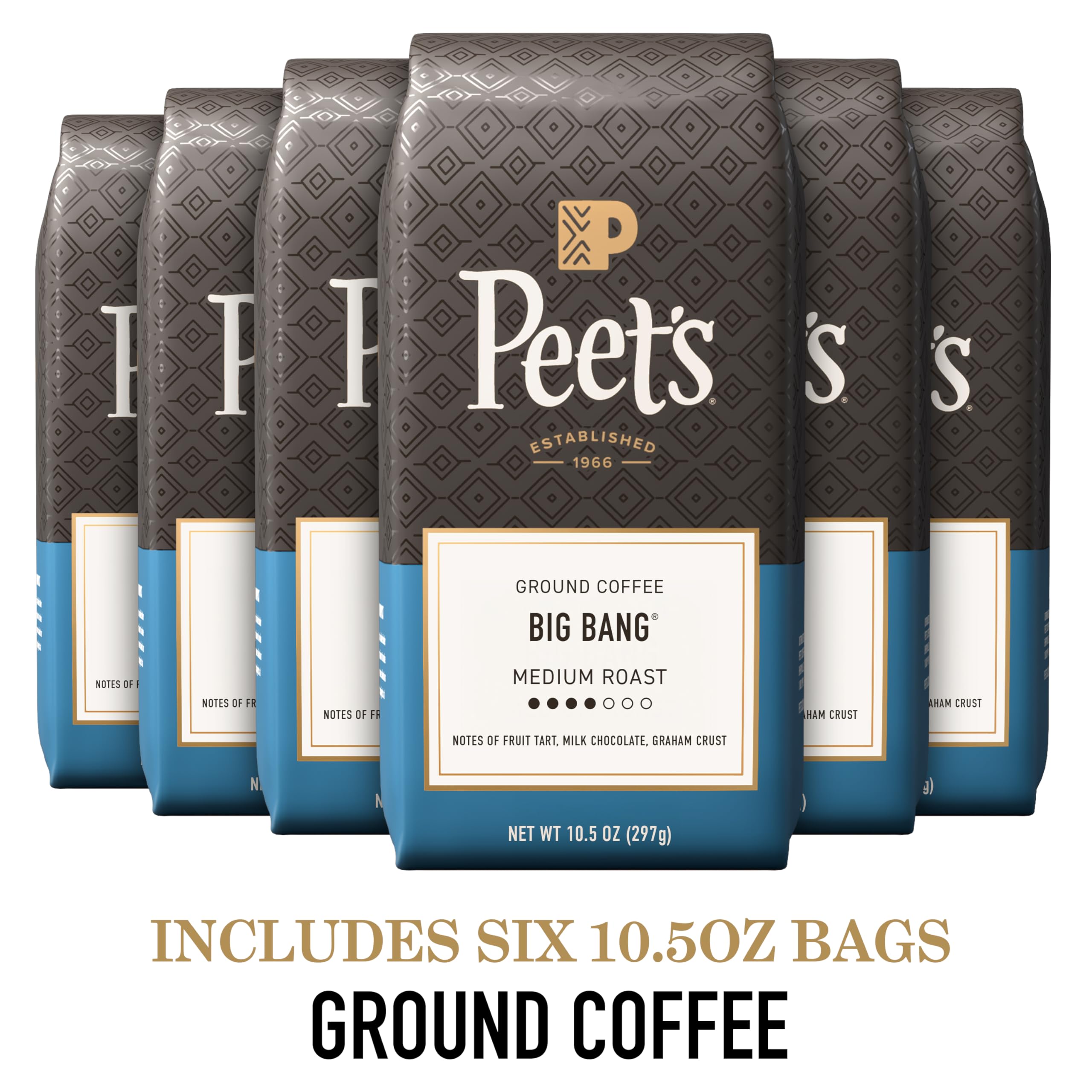 Peet's Big Bang drip brew setup with filter for even extraction