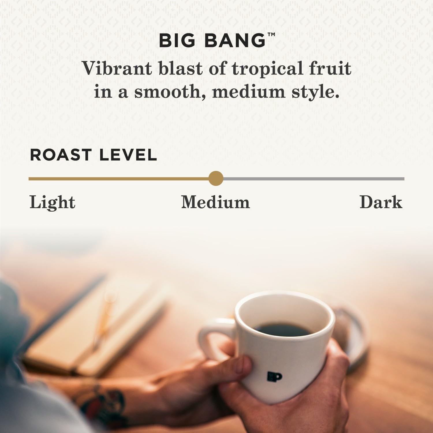 Peet's Big Bang Ethiopian Super Natural citrus aroma boosts mornings.