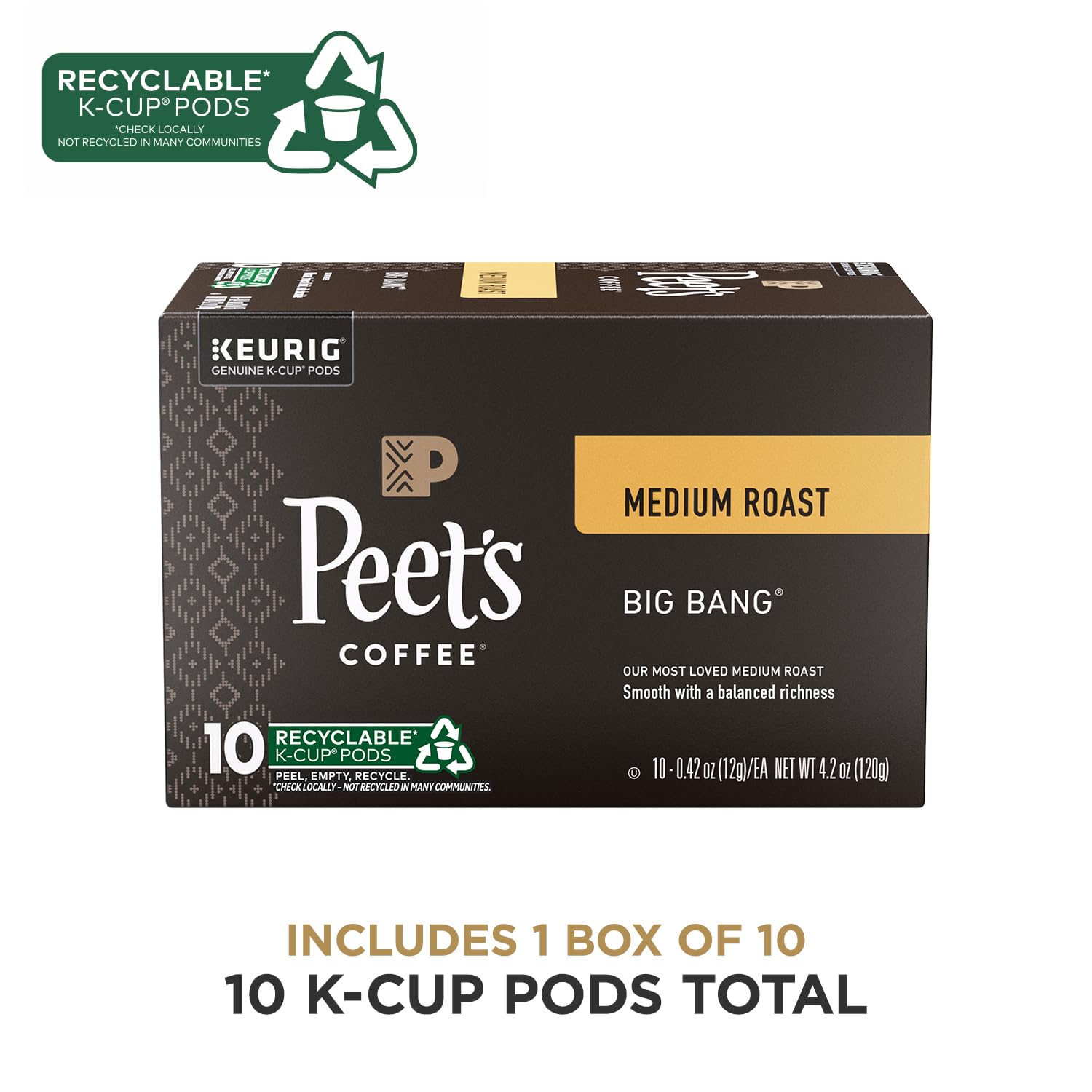 Peet's Big Bang pod closeup aroma with citrus notes