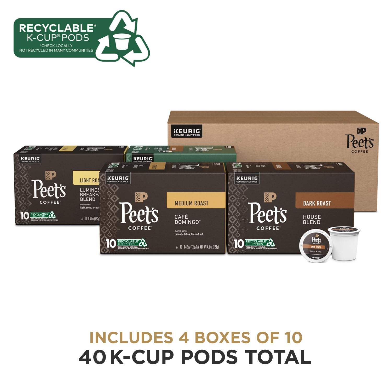 Peet's Organic Alma de la Tierra pod with dark roast and citrus-chocolate notes