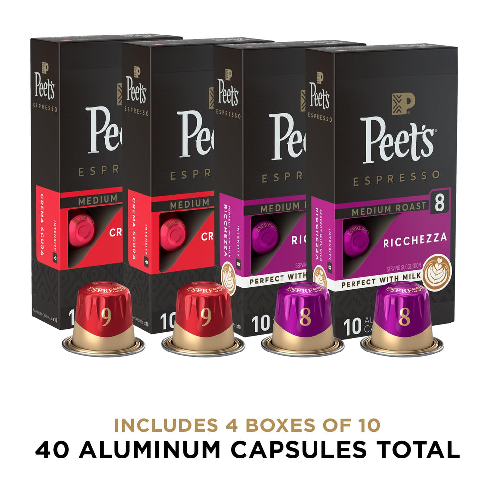 Peet's aluminum capsules sealed to preserve aroma.