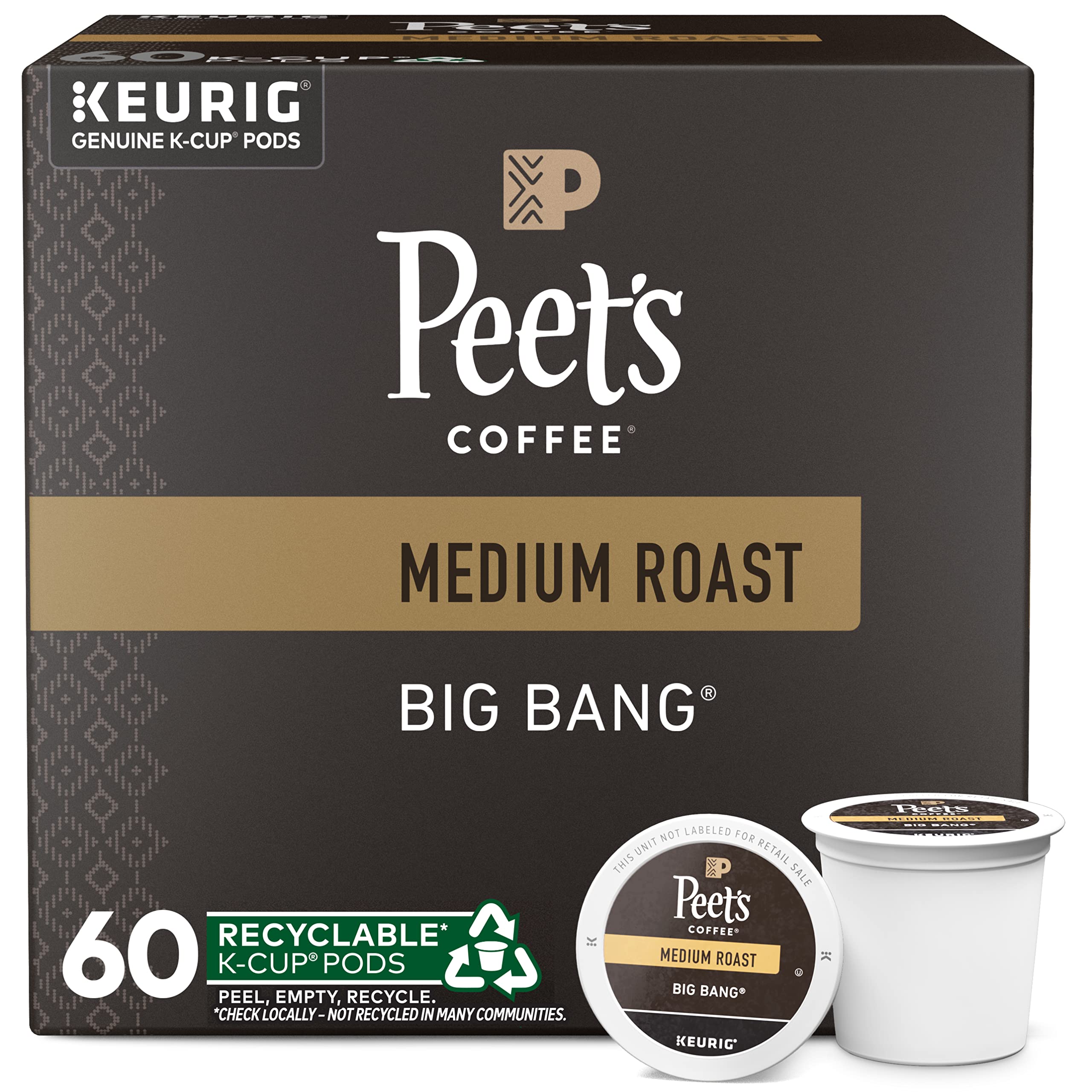Peet's Big Bang box front showing six boxes for convenience