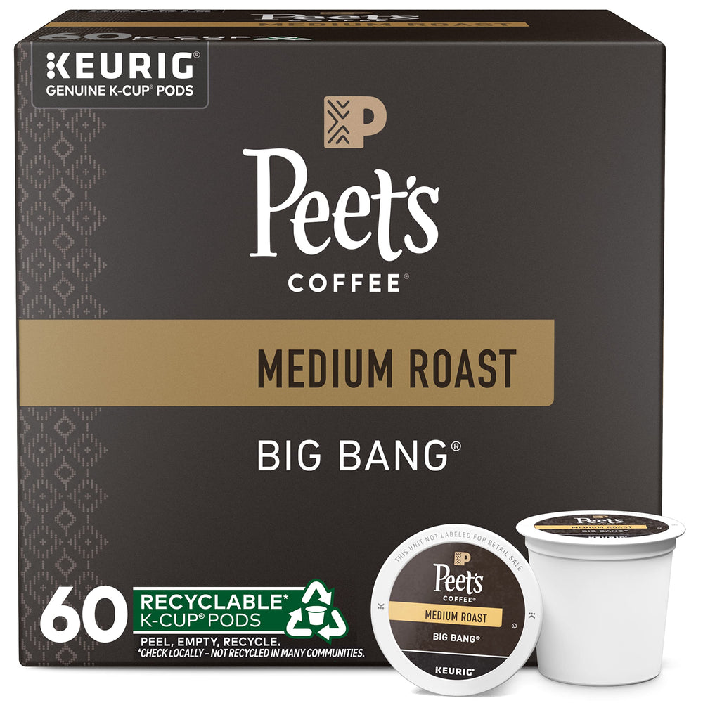 Peet's Big Bang box front showing six boxes for convenience