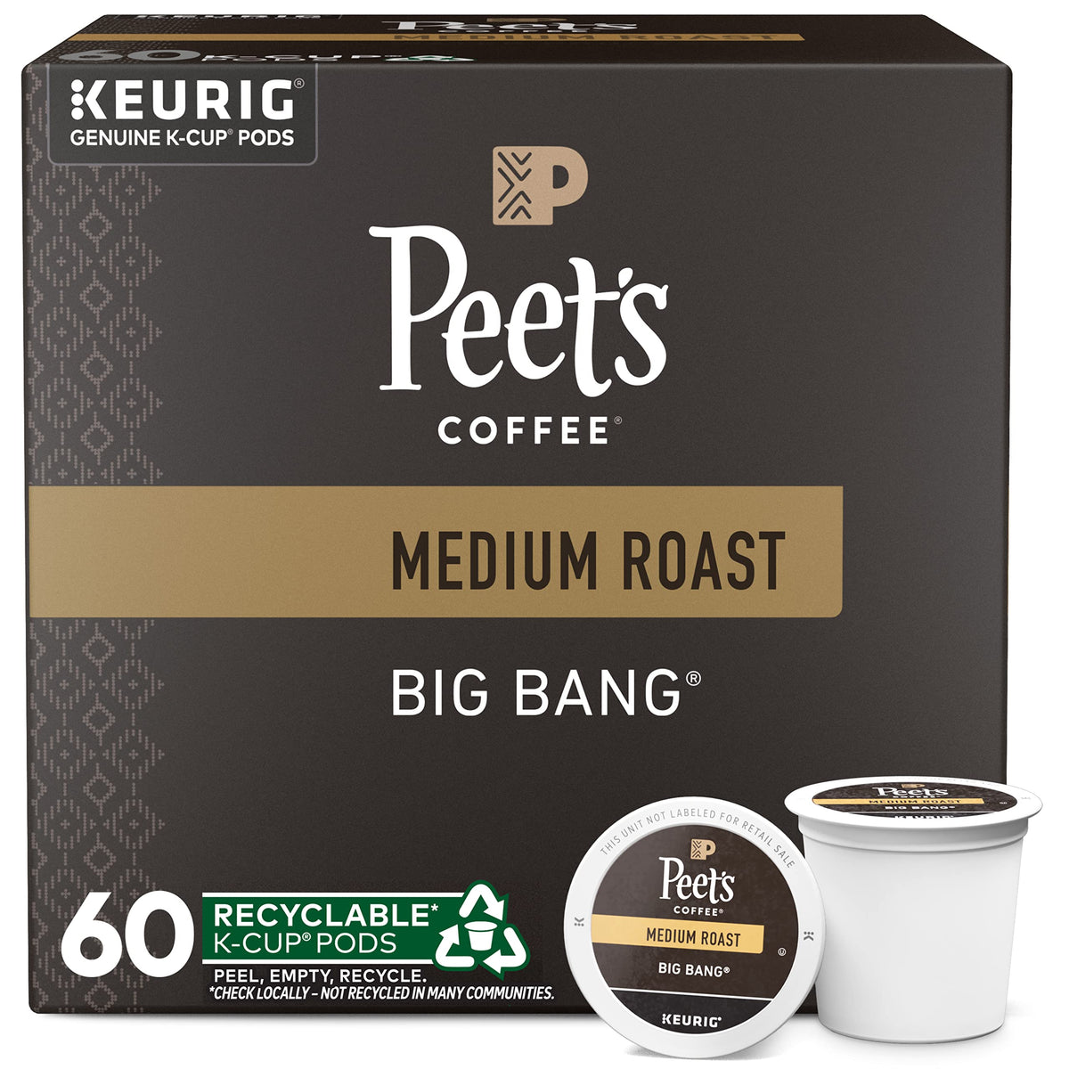 Peet's Big Bang box front showing six boxes for convenience