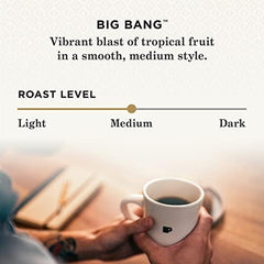 Peet's Big Bang K-Cup pods close-up with 100% Arabica beans