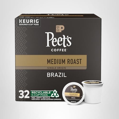 Peet's Brazil K-Cup pods offer convenient, consistent brews.