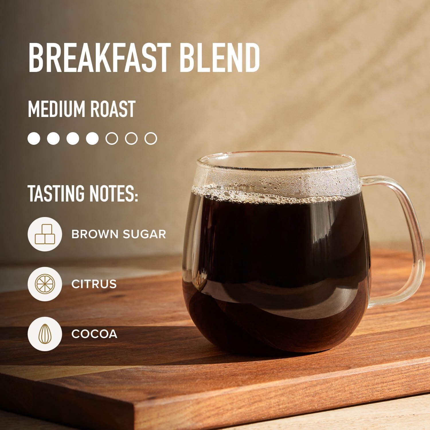 Brew setup featuring Peet's Breakfast Blend for drip or pour-over