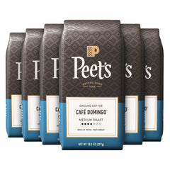 Peet's Café Domingo six bags on shelf for everyday mornings