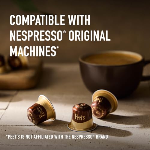 Full-bodied Peet's Crema Scura espresso with earthy, nutty notes.