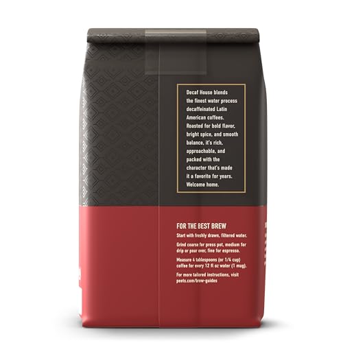 Pour-over ready grind from Decaf House Blend for precise brewing.