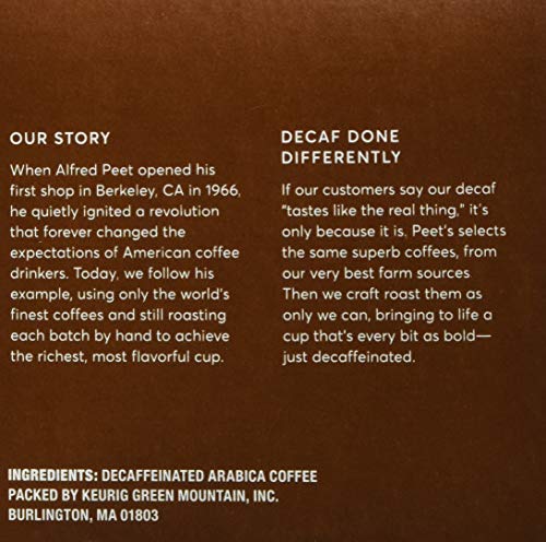 Sleek Peet's Decaf House Blend packaging highlighting bold, decaf experience.