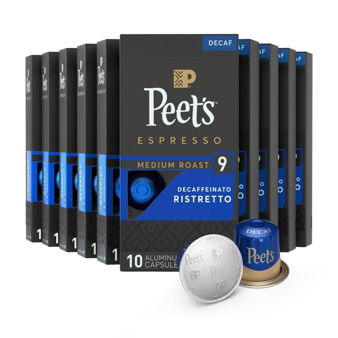 Peet's Coffee decaffeinato ristretto boxes for easy restock