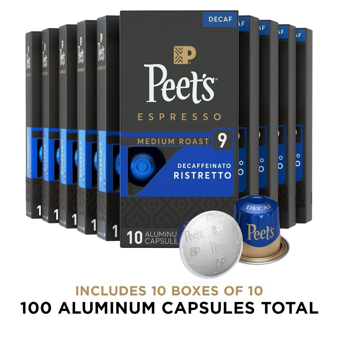 Close-up of Peet's aluminum capsules preserving aroma