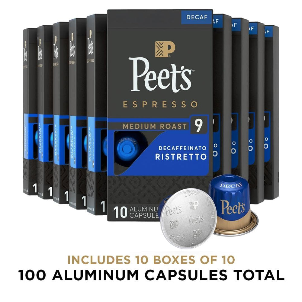 Close-up of Peet's aluminum capsules preserving aroma