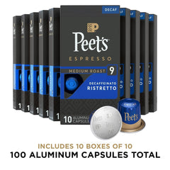 Close-up of Peet's aluminum capsules preserving aroma