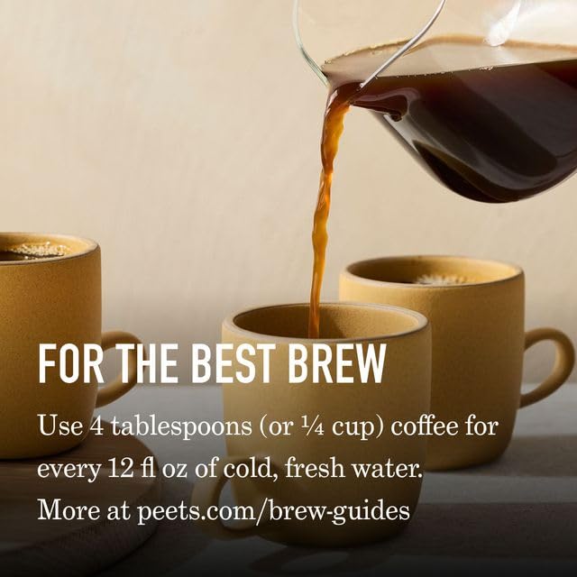 Drip or pour-over setup with medium grind using Peet's Forte for balanced flavor