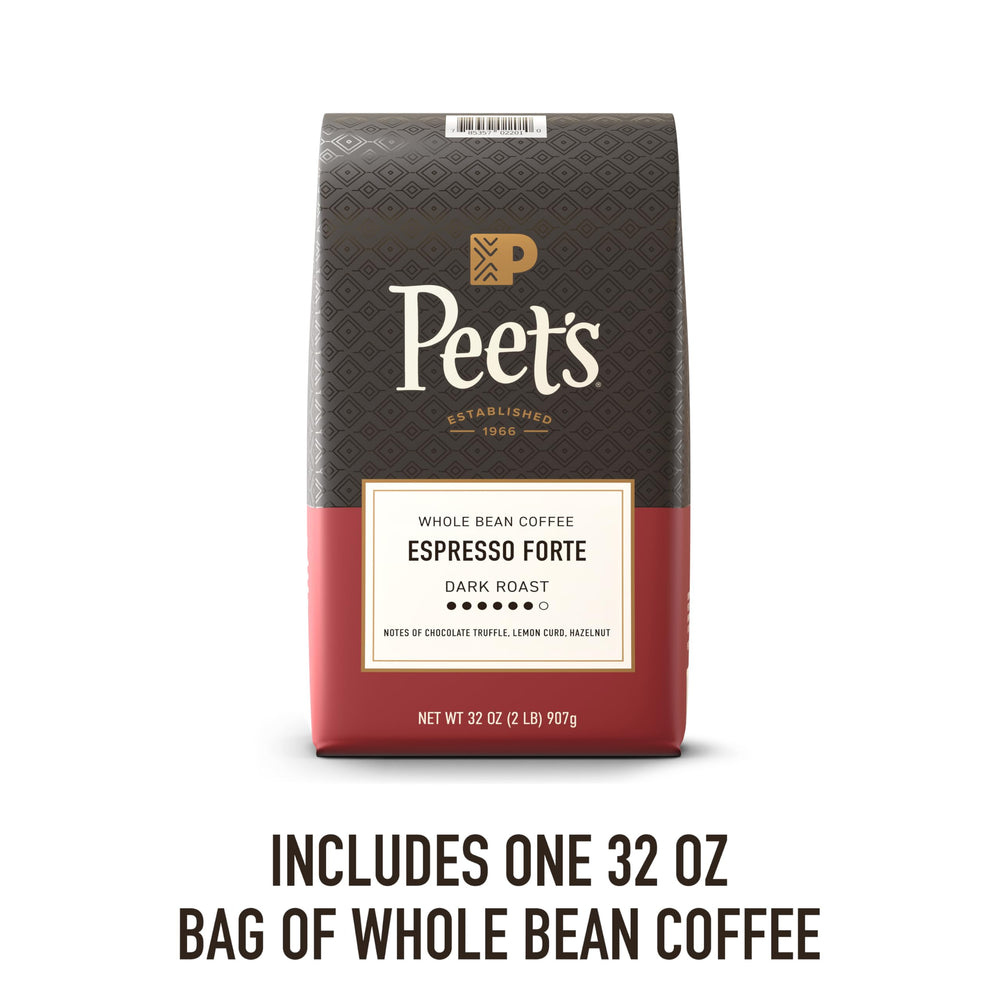 Grinding Peet's Espresso Forte beans reveals consistent texture for at-home espresso