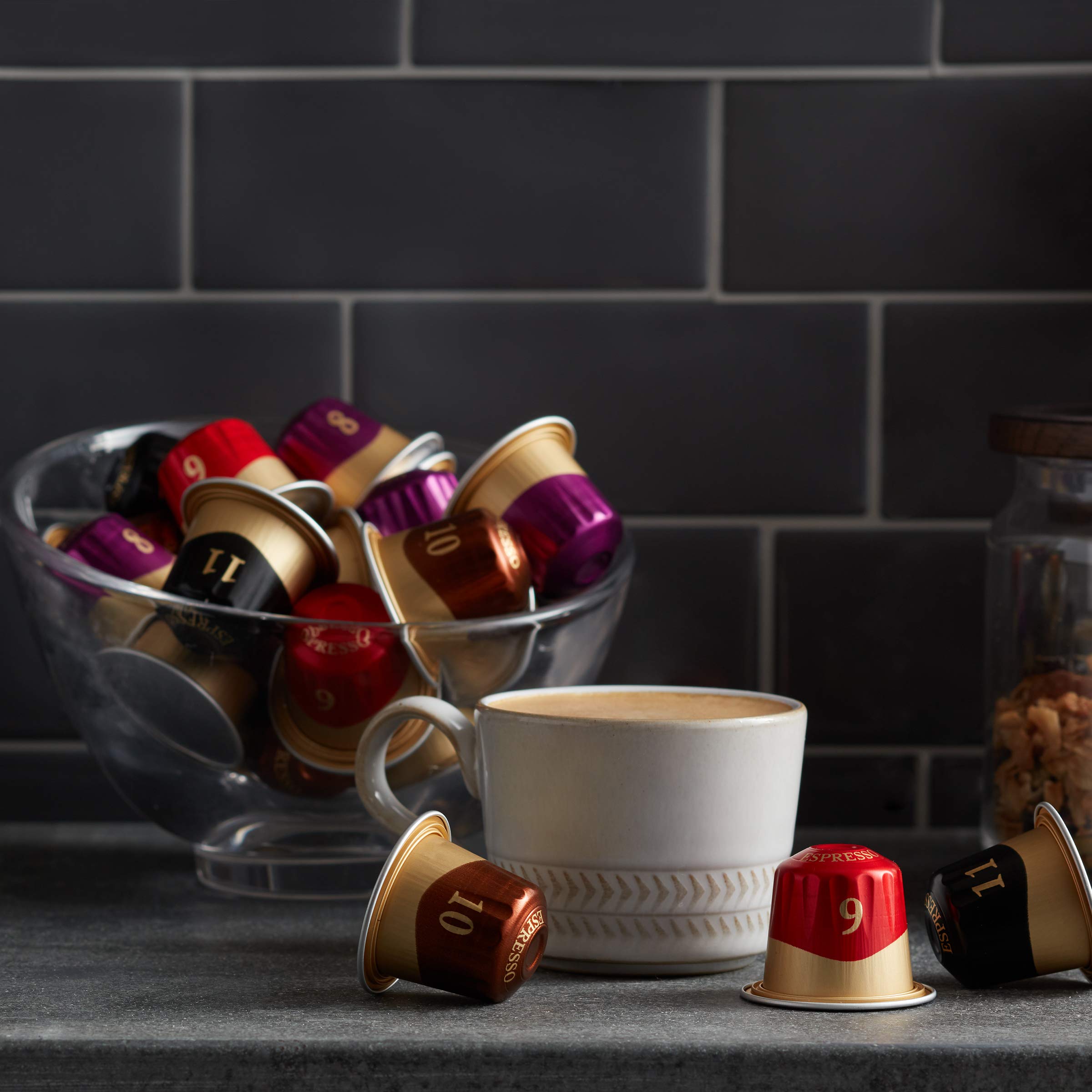 Essenza Mini-compatible capsule for compact kitchen setups.