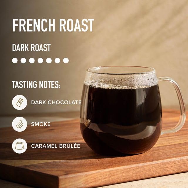 Peet's French Roast bag packaging showcasing premium dark roast.