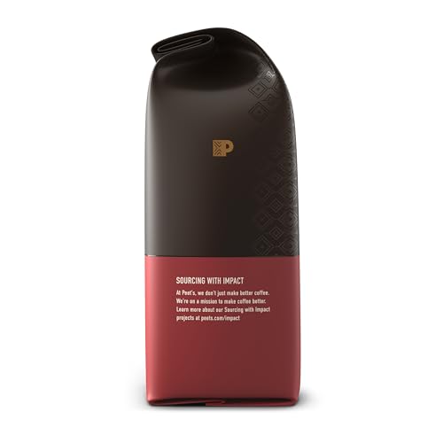 Close-up reveals dark chocolate notes in Peet's French Roast aroma.