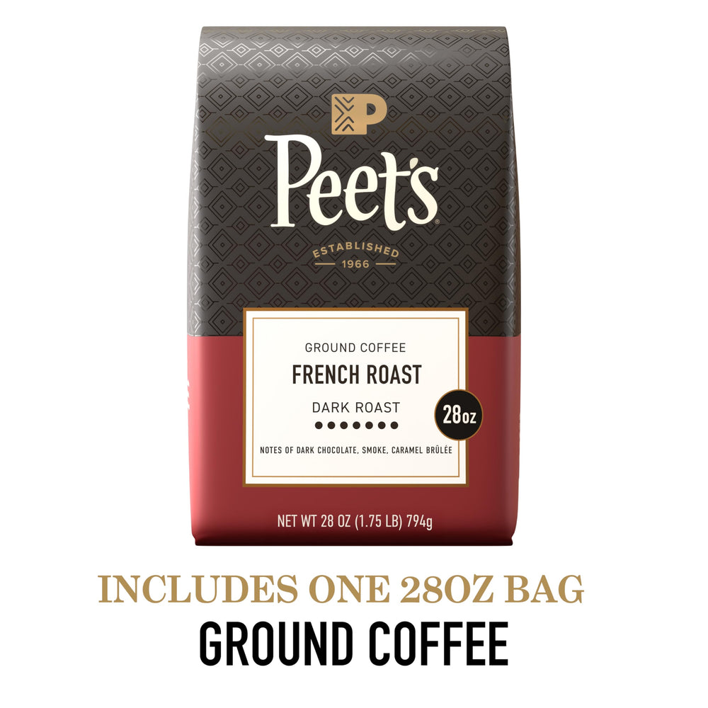 Pour-over setup using Peet's French Roast for a balanced cup.