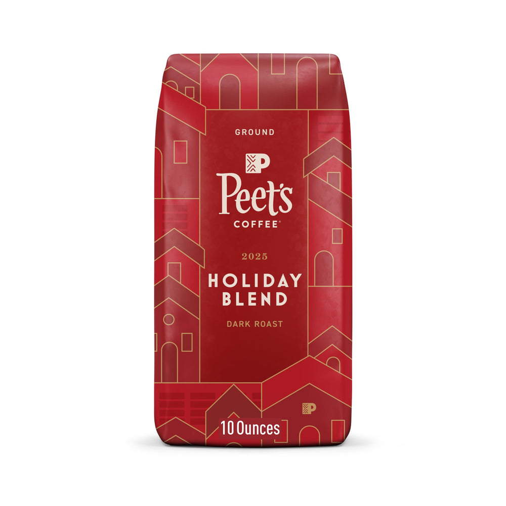 Peet's Holiday Blend 10 oz bag packaging ready for holiday enjoyment