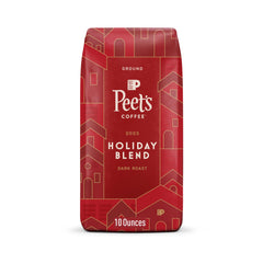Peet's Holiday Blend 10 oz bag packaging ready for holiday enjoyment