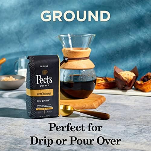 Steaming cup of Peet's Holiday Blend with aromatic spice notes