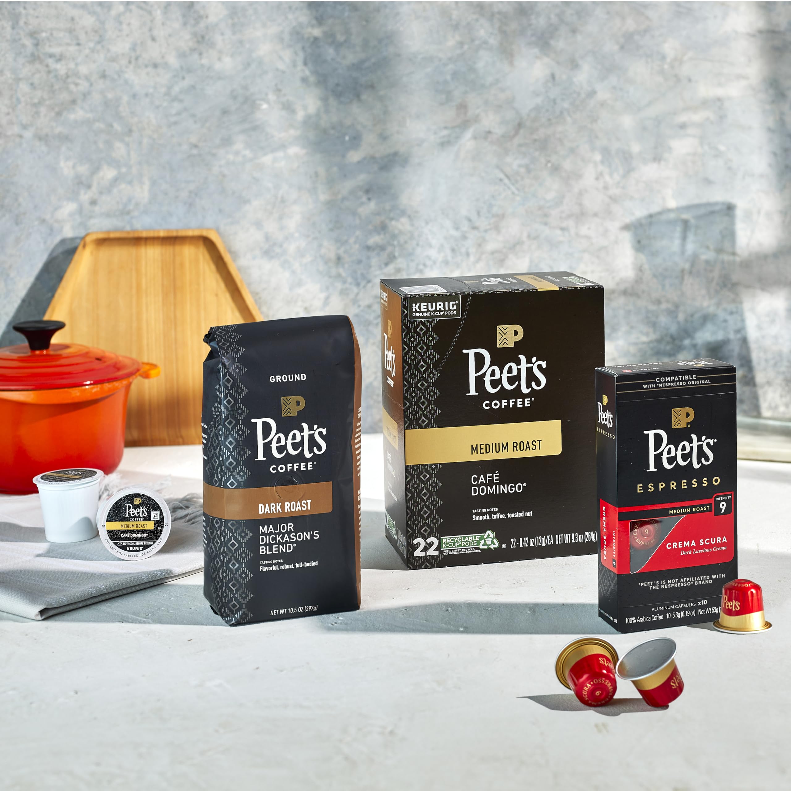 Recyclable K-Cup packaging supports eco-conscious brewing.